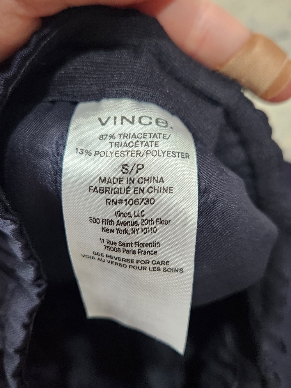 Vince Women's Navy Elastic-Waist Dress Pants - Picture 5 of 10